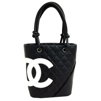 CHANEL シャネル カンボンライン コピー CH-BAG094  トートバッグ スモール ブラック ホワイト